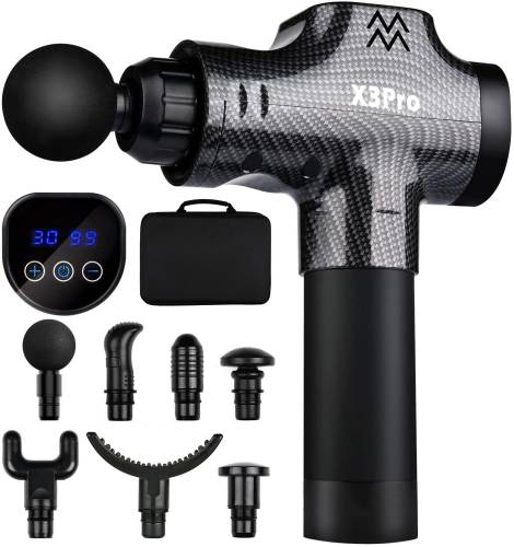 KRAFT HART X3pro Masaj Tabancası Masaj Aleti 16.8v 30 Hız, Karbon - 0