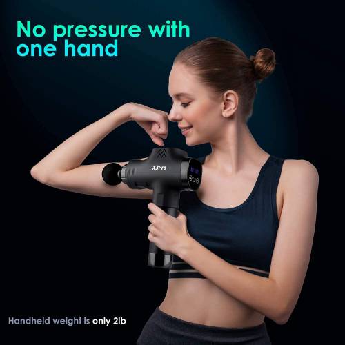 KRAFT HART X3pro Masaj Tabancası Masaj Aleti 16.8v 30 Hız, Karbon - 3