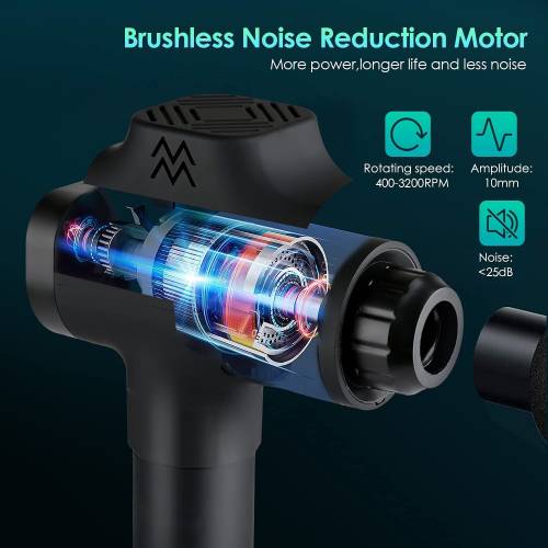 KRAFT HART X3pro Masaj Tabancası Masaj Aleti 24v 30 Hız, Siyah - 2